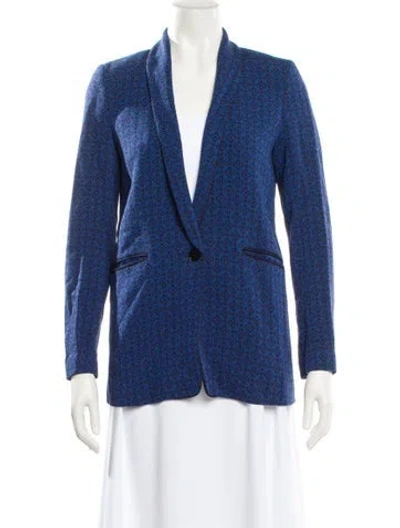 Pre-owned Sandro Blazer In Blue