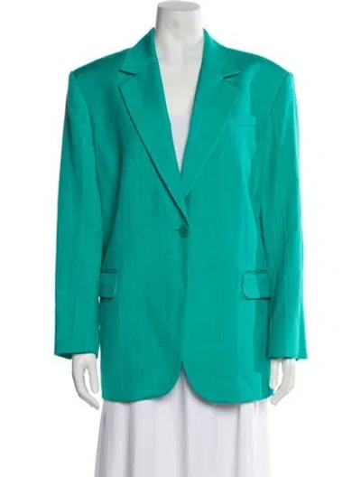 Pre-owned Sandro Blazer In Blue