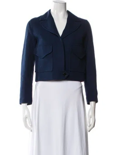 Pre-owned Sandro Blazer In Blue