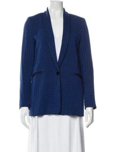 Pre-owned Sandro Blazer In Blue