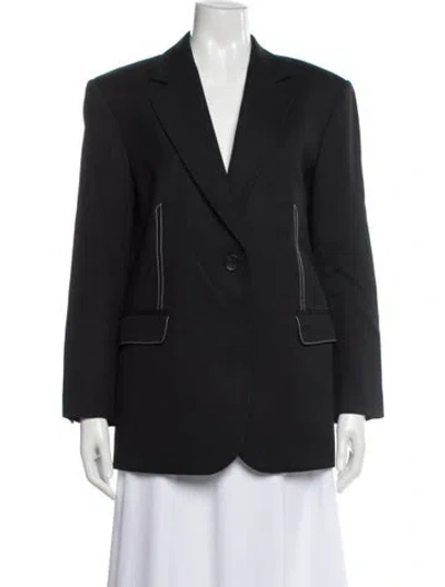 Pre-owned Sandro Blazer In Blue