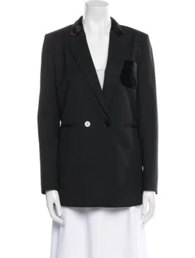 Pre-owned Sandro Blazer In Blue