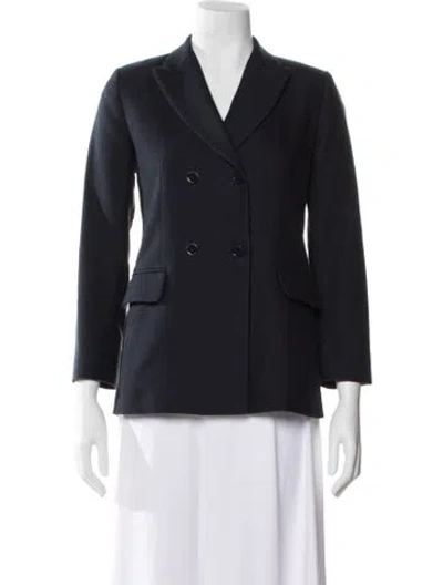 Pre-owned Sandro Blazer In Blue