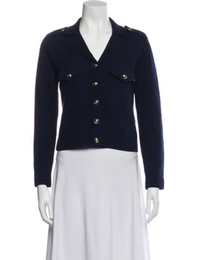 Pre-owned Sandro Blazer In Blue