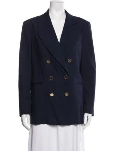 Pre-owned Sandro Blazer In Blue