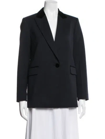 Pre-owned Sandro Blazer In Blue