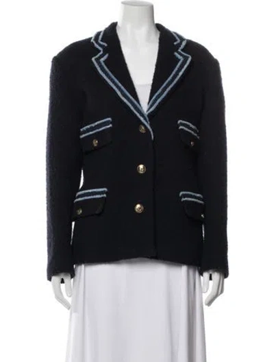 Pre-owned Sandro Blazer In Blue
