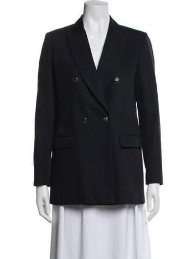 Pre-owned Sandro Blazer In Blue