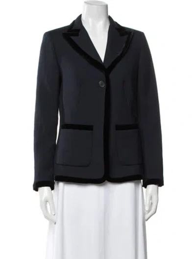 Pre-owned Sandro Blazer In Blue
