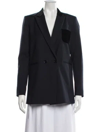 Pre-owned Sandro Blazer In Blue