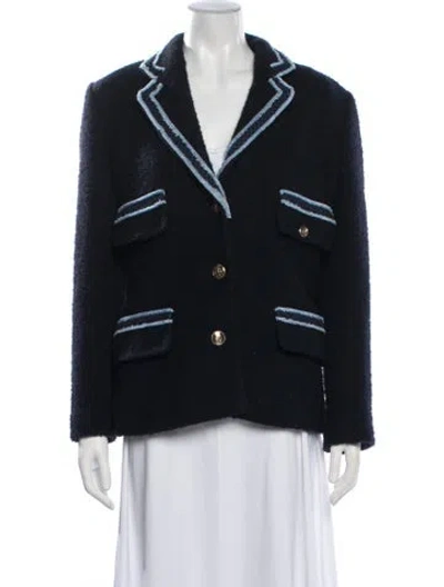 Pre-owned Sandro Blazer In Blue
