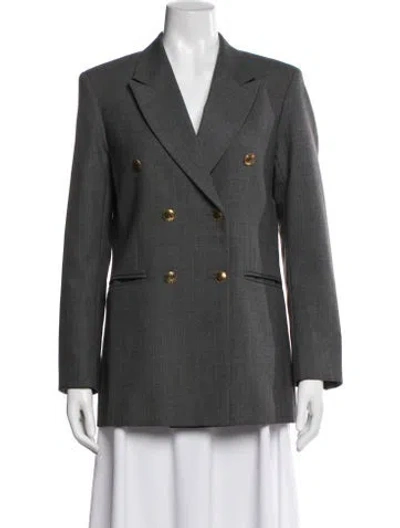 Pre-owned Sandro Blazer In Gray