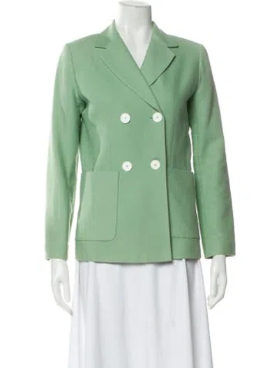 Pre-owned Sandro Blazer In Green