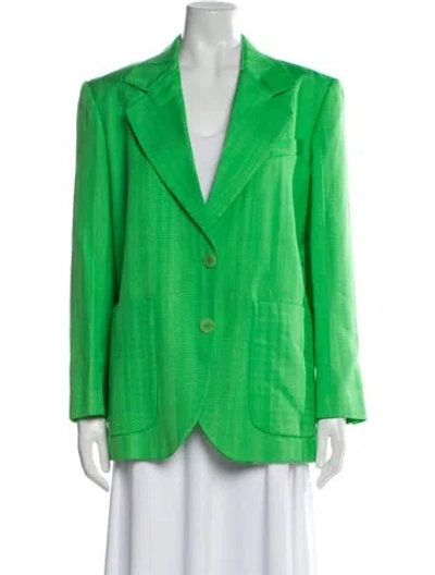 Pre-owned Sandro Blazer In Green