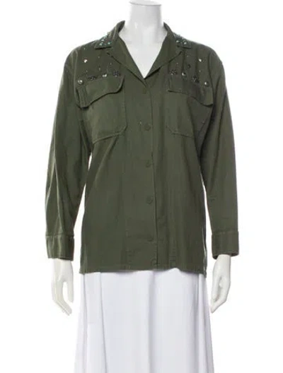 Pre-owned Sandro Blazer In Green