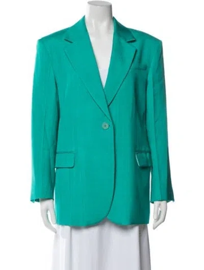 Pre-owned Sandro Blazer In Green