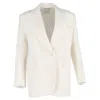 Sandro Blazer In Cream Polyester In Neutral