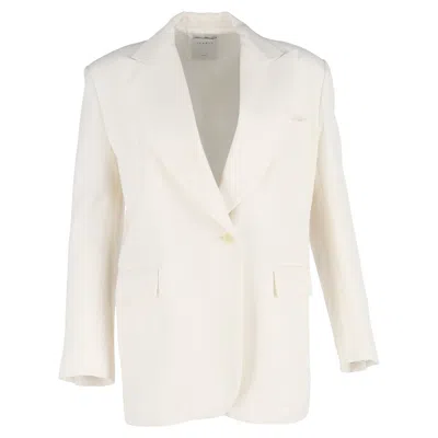 Sandro Blazer In Cream Polyester In Neutral