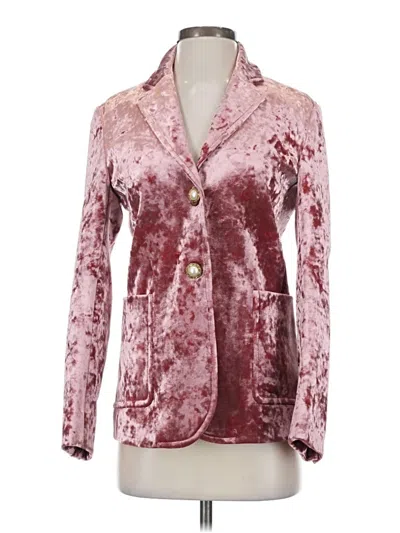 Pre-owned Sandro Blazer Jacket In Burgundy