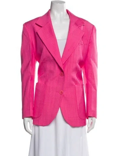 Pre-owned Sandro Blazer In Pink