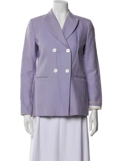 Pre-owned Sandro Blazer In Purple