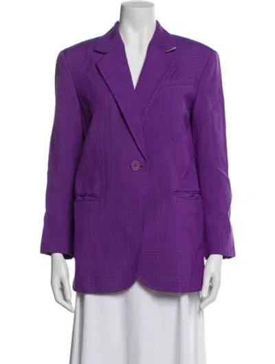 Pre-owned Sandro Blazer In Purple
