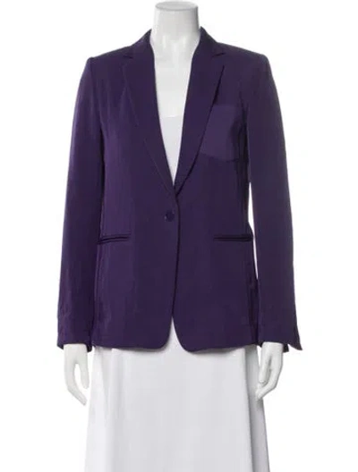 Pre-owned Sandro Blazer In Purple