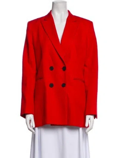 Pre-owned Sandro Blazer In Red