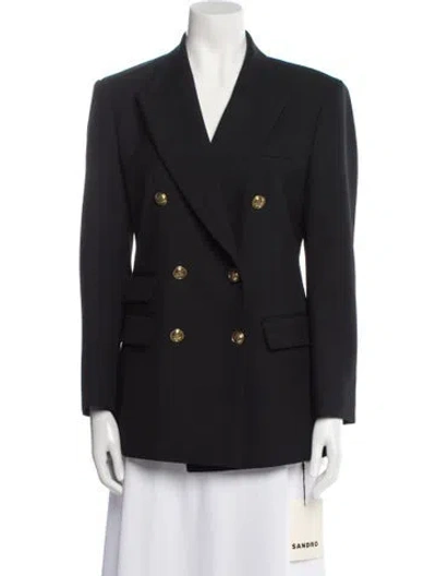 Pre-owned Sandro Blazer W/ Tags In Black