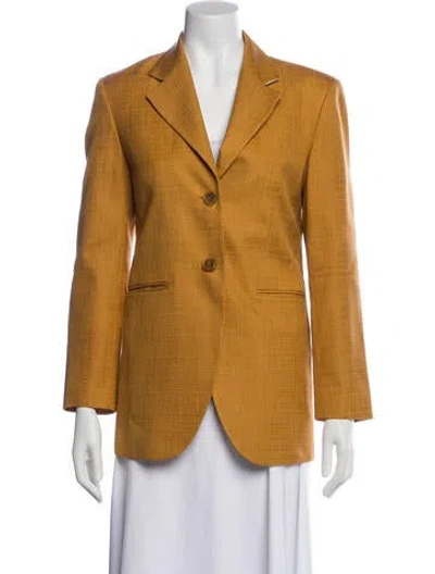 Pre-owned Sandro Blazer In Yellow
