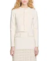 Sandro Blondeau Embellished Cardigan In Ecru
