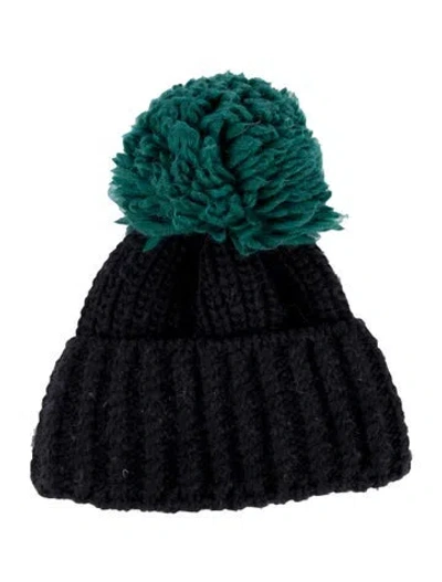 Pre-owned Sandro Blue Alpaca  Winter Hat In Blue/green