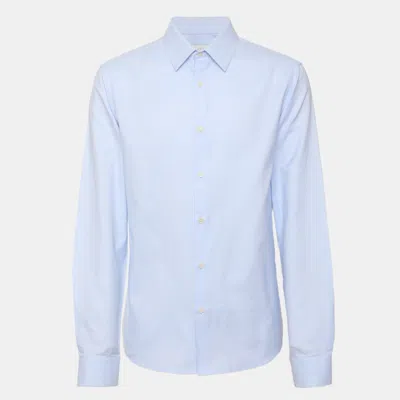 Pre-owned Sandro Blue Cotton Classic Fit Long Sleeve Shirt L