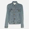Sandro Blue Denim Jacket In Multi