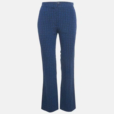Sandro Blue Jacquard Amparo Pants