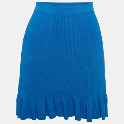 Sandro Blue Knit Mini Skirt