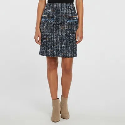 Pre-owned Sandro Blue Tweed Mini Skirt Xs