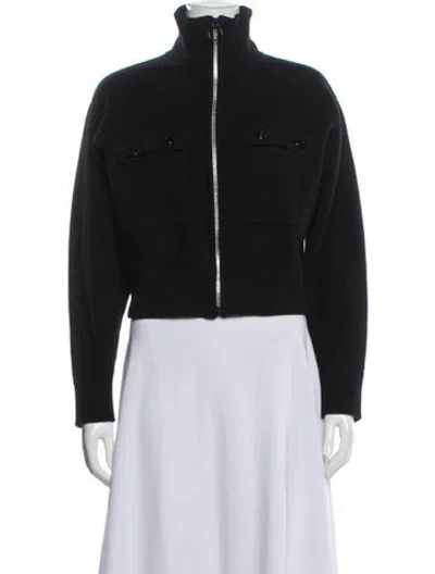 Pre-owned Sandro Bomber Jacket In Black