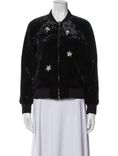 Pre-owned Sandro Bomber Jacket In Black