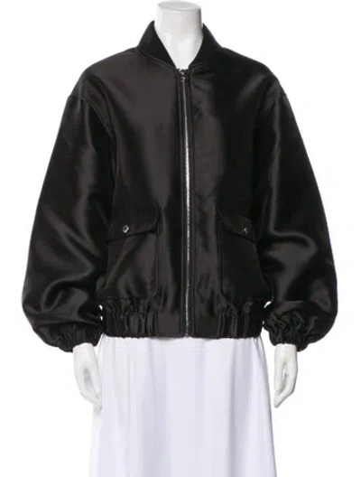 Pre-owned Sandro Bomber Jacket In Black