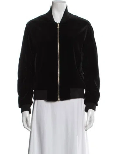 Pre-owned Sandro Bomber Jacket In Black