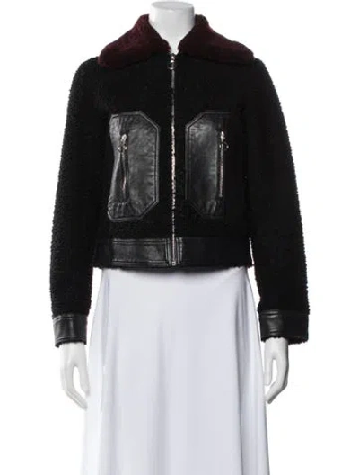 Pre-owned Sandro Bomber Jacket In Black