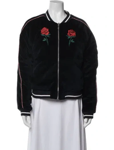 Pre-owned Sandro Bomber Jacket In Black