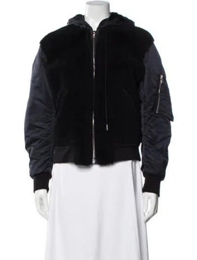 Pre-owned Sandro Bomber Jacket In Black