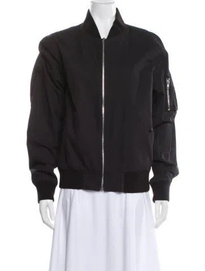 Pre-owned Sandro Bomber Jacket In Blue