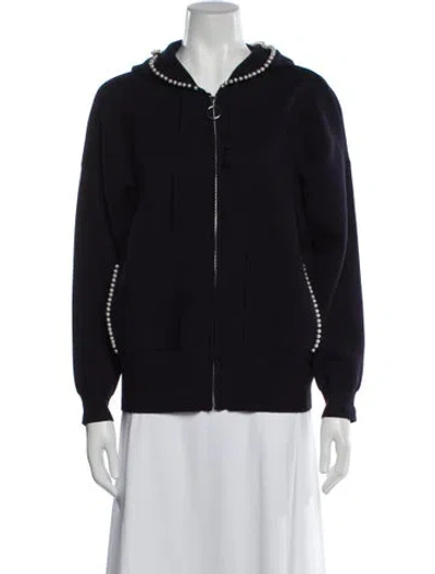 Pre-owned Sandro Bomber Jacket In Blue