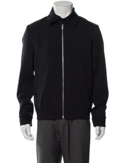 Pre-owned Sandro Bomber Jacket In Blue