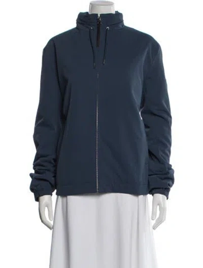Pre-owned Sandro Bomber Jacket In Blue