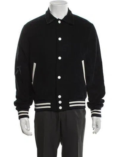 Pre-owned Sandro Bomber Jacket In Blue