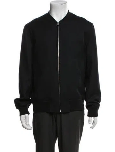 Pre-owned Sandro Bomber Jacket In Blue
